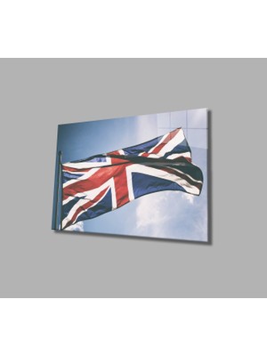 Miraax Birleşik Krallık Bayrağı Cam Tablo  ,united Kingdom Flag