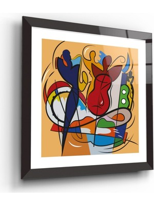 Miraax Soyut Desenler Cam Tablo