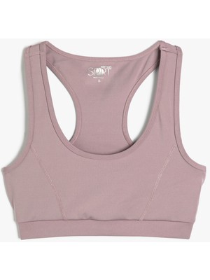 Koton Sporcu Sütyeni Halter Yaka Kapsız Slim Fit