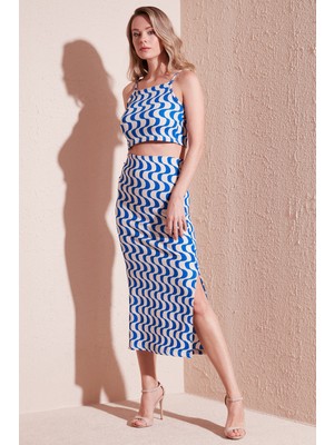 Lela Slim Fit Ip Askılı Yırtmaçlı Takım Bayan Takım 5865278