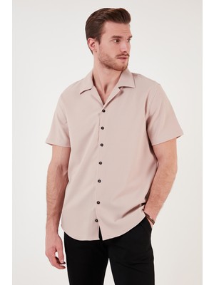 Buratti Regular Fit Apaş Yaka Kısa Kollu Gömlek Erkek Gömlek CF24S117927