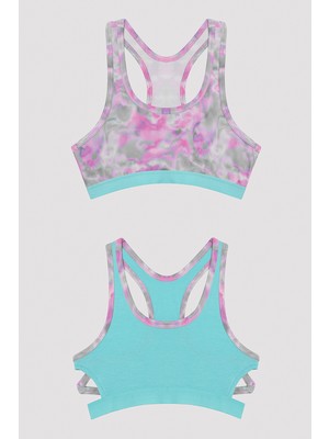 Penti Kız Çocuk Spor Üst 2'li Set Renkli Tasarım Esnek Kumaşla Yazın Enerjisini Taşır