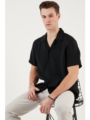 Buratti Regular Fit Apaş Yaka Kısa Kollu Gömlek Erkek Gömlek CF24S117929