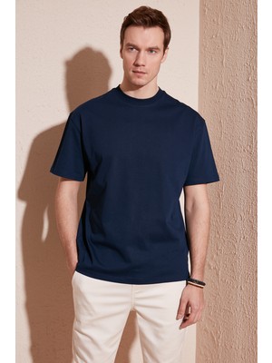 Buratti Pamuklu Relaxed Fit Sıfır Yaka T Shirt Erkek T Shirt 5905446