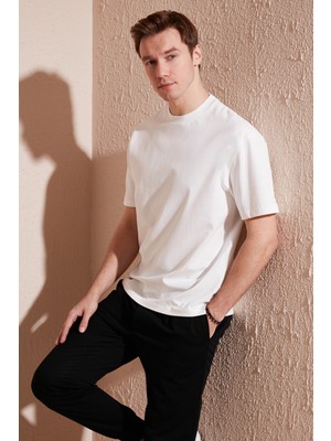 Buratti Pamuklu Relaxed Fit Sıfır Yaka T Shirt Erkek T Shirt 5905446