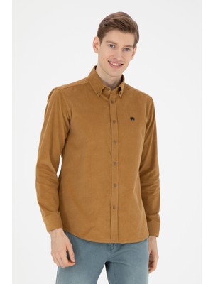 U.S. Polo Assn. Erkek Açık Haki Gömlek Desenli 50272683-VR183