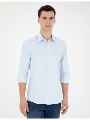 Pierre Cardin Erkek Açık Mavi Slim Fit Uzun Kollu Gömlek 50275513-VR003