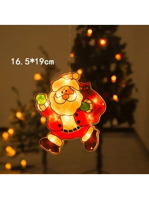 SD Works Window Decoration Lights Vantuzlu Yılbaşı Süsü Ledli Noel Baba