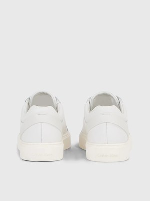 Calvin Klein Erkek Marka Logolu Bağcıklı Kaydırmaz Tabanlı Günlük Krem Sneaker HM0HM01292-0K4