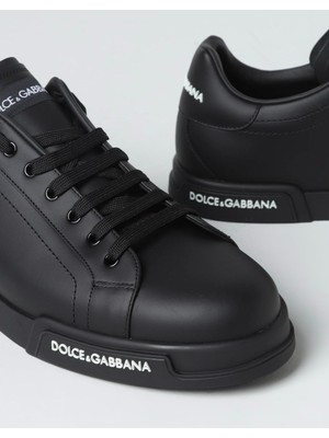 Dolce & Gabbana Calfskin Nappa Portofino Sneakers