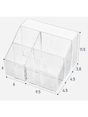 Decisive Masa Için Şeffaf Kalem Düzenleyici, Marker Için Plastik Ofis Malzemesi Saklama ve Aksesuar Kutusu, Kırtasiye, Kalemlik B (Yurt Dışından)