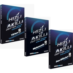 Tammat Yayıncılık Tammat Yayınları 8. Sınıf Lgs Türkçe Matematik Fen Bilimleri Hızlı ve Akıllı Defter Defter Set