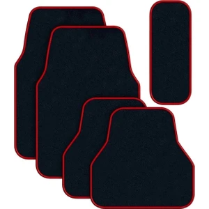 Gökas Auto Siyah Oto Paspas Halı Seti Kırmızı Kenarlı - Her Araca Uygun SMRTPSH000001