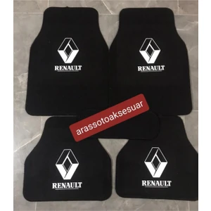 Gökas Auto Renault Megane Logolu Siyah Çift Katlı Halı Paspas Seti