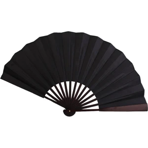 Chihiro586 - 9278 Erkekler Için Katlanır Boş El Yelpazesi Kaligrafi Yazma Dans Fanı 33CM - Siyah (Yurt Dışından)
