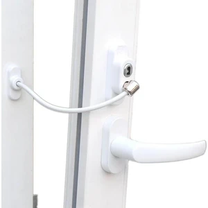 Çelik Halatlı Kilit Pvc Pencere Emniyet Çocuk Güvenlik Kilidi 1ADET