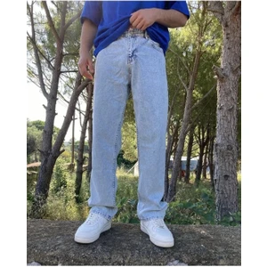 Kaizer Denim Baggy Pantolon Buz Mavi