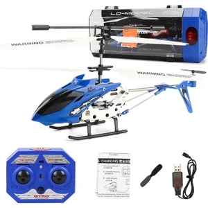Düşmeye Dayanıklı 3,5 Kanallı Alaşım Uzaktan Kumandalı Helikopter, Hafif USB Şarjlı Çocuk Oyuncağı Uzaktan Kumandalı Uçak (Yurt Dışından)