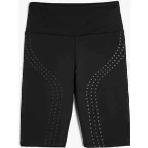 Biker Tayt Yüksek Bel Slim Fit Baskı Detaylı