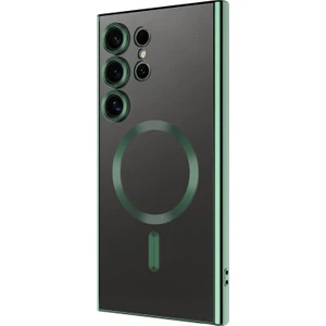 Samsung Galaxy S24 Ultra Kılıf Kenarları Renkli ve Magsafe Halkalı Şık Auraq Premium Silikon Şeffaf