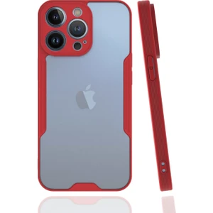 Iphone 13 Pro Kılıf Platin Silikon - Kırmızı 300099
