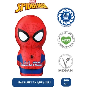 Lisanslı Spider-Man Oyuncak Çocuk Şampuanı ve Duş Jeli Büyük Boy 400ML