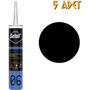 Dış Cephe Nötr Silikon Siyah 300 Ml. - 5 Adet