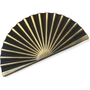 Sözer Orman 2'li Egesel Yelpaze 64 mm Antik Sarı Çekmece Kulp Mobilya Dolap Kulbu