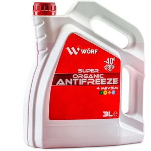 Wörf Organik Kırmızı  Antifiriz -40°c 3 Litre