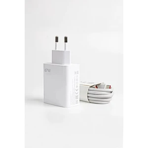 67 Watt  5A Hızlı Turbo Şarj Cihazı 67W 1m C Tipi Şarj Kablosu ile Hızlı Şarj Cihazı Şarj Adaptörü
