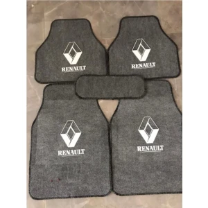 Gökas Auto Renault Toros Renault Logolu Koyu Gri Halı Paspas Çift Katlı