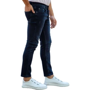 Tom T850-660 Erkek Denim Likralı Lazer Tırnaklı Kot Pantolon. - T850 - Lacivert