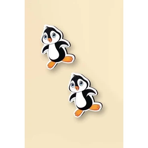 Ikili Penguen Figürlü Çocuk Pens Toka Set
