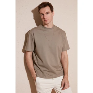 Pamuklu Relaxed Fit Sıfır Yaka T Shirt Erkek T Shirt 5905446