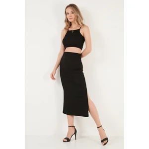 Slim Fit Ip Askılı Yırtmaçlı Takım Bayan Takım 5865278