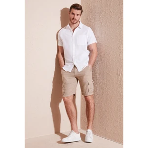 Pamuklu Regular Fit Kısa Kollu Gömlek Erkek Gömlek CF24S128230