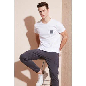 Bisiklet Yaka % 100 Pamuk Slim Fit T Shirt Erkek T Shirt 541THERE