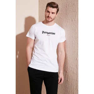 Pamuklu Slim Fit Bisiklet Yaka T Shirt Erkek T Shirt 541PERSPECTIVE