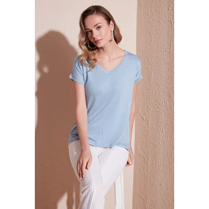 V Yaka Rahat Kesim Bluz Bayan Bluz 5862000