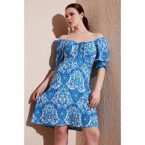 Önü Büzgülü V Yaka Kolları Gipeli Elbise Bayan Elbise 5865070