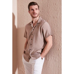 Regular Fit Apaş Yaka Kısa Kollu Gömlek Erkek Gömlek CF24S117929