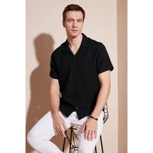 Apaş Yaka Kısa Kollu Regular Fit Gömlek Erkek Gömlek CF24S117842