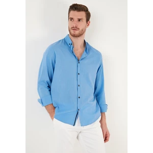 Regular Fit Düğmeli Yaka % 100 Pamuk Gömlek Erkek Gömlek CF20S111871