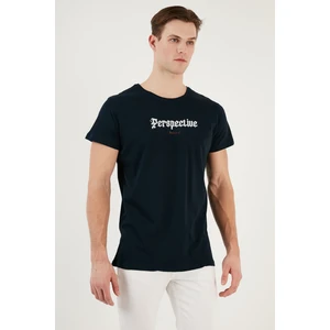 Pamuklu Slim Fit Bisiklet Yaka T Shirt Erkek T Shirt 541PERSPECTIVE