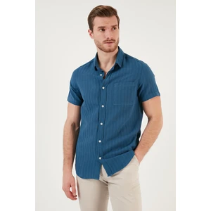 Pamuklu Regular Fit Kısa Kollu Gömlek Erkek Gömlek CF24S128230