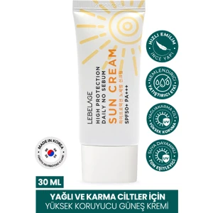 Güneş Kremi SPF50+ 30 ml Suya Dayanıklı Geniş Spektrum Yağlı ve Hassas Ciltler İçin