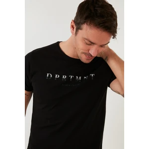 Baskılı Bisiklet Yaka Pamuklu Slim Fit T Shirt Erkek T Shirt 541DPRTMNT24