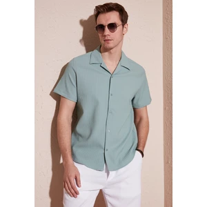 Apaş Yaka Kısa Kollu Regular Fit Gömlek Erkek Gömlek CF24S117842