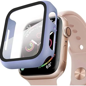 Apple Için Temperli Cam + Kapak Izle Vaka 44MM Ekran Koruyucu Apple Izle Aksesuarları
