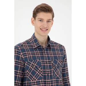U.S. Polo Assn. Erkek İndigo Gömlek Desenli 50272508-VR028